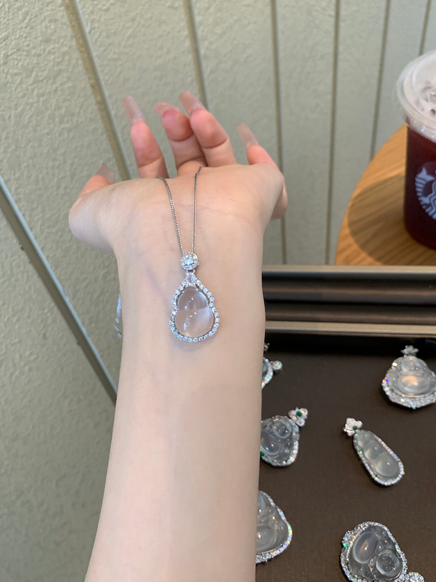 Natural Chalcedony Mini Gourd Pendant