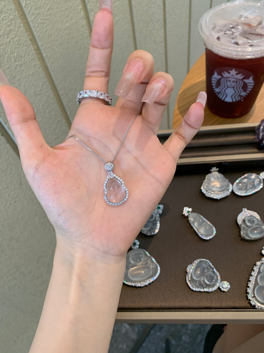 Natural Chalcedony Mini Gourd Pendant