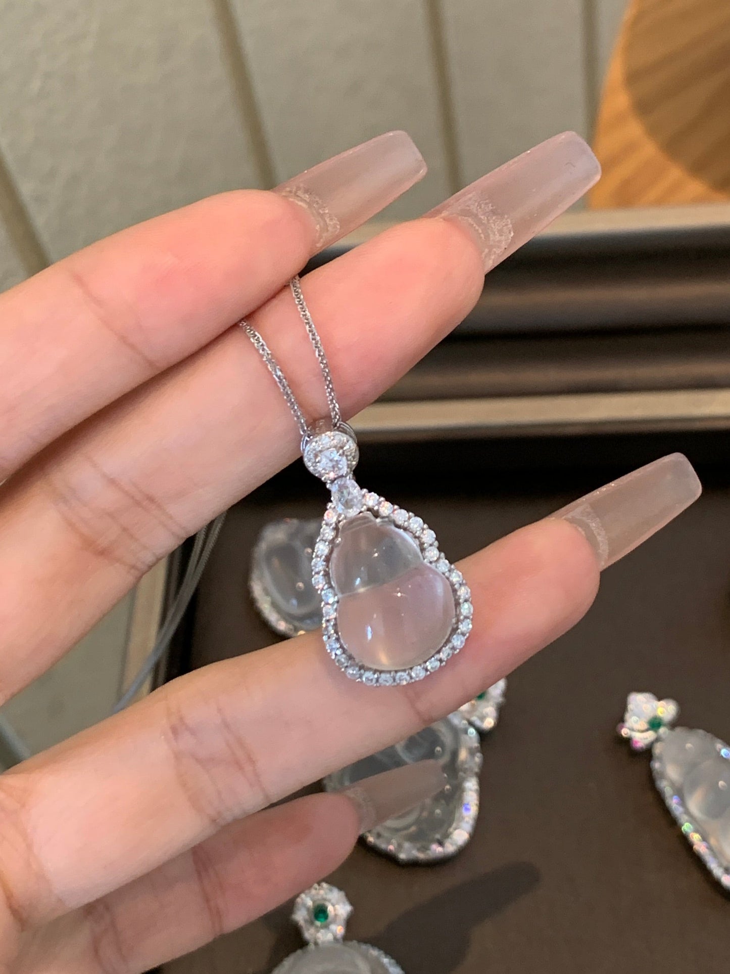 Natural Chalcedony Mini Gourd Pendant